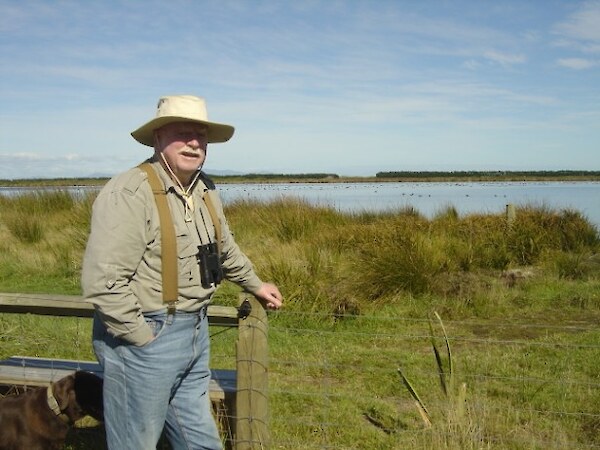Tony Reiger stands near to the recreated Big Lagoon.
